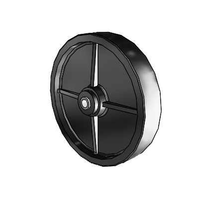 Polyolefin 8 x 1.5 Wheel with Plain Bearing