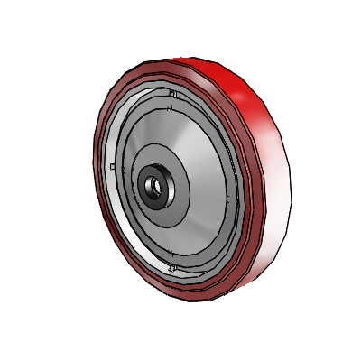 Polyurethane Hi-Tech HI-TECH Polyurethane Polyolefin 8 x 1.5 Wheel with Delrin Bearing