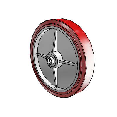 Polyurethane Hi-Tech HI-TECH Polyurethane Polyolefin 8 x 1.5 Wheel with PPBB Bearing