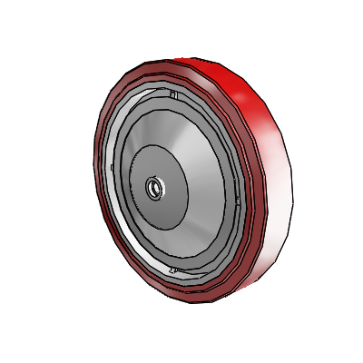 Polyurethane Hi-Tech HI-TECH Polyurethane Polyolefin 8 x 1.5 Wheel with PPBB Bearing
