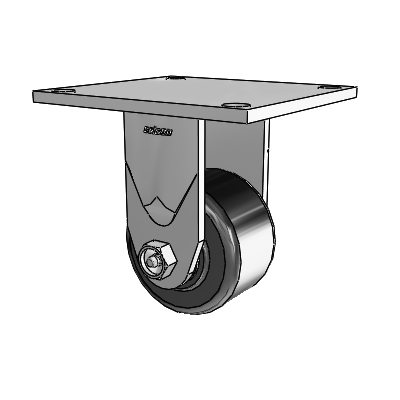 4 Series 2 Inch Wide Casters Top Plate Rigid with 3.25 x 2 Phenolic Wheel