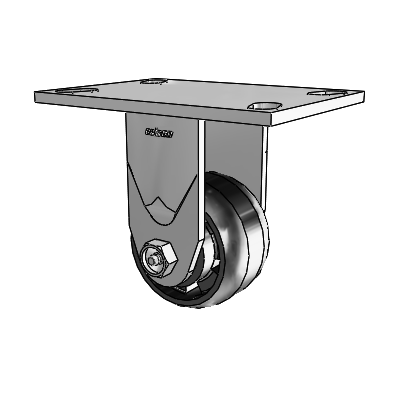 4 Series 2 Inch Wide Casters Top Plate Rigid with 3.25 x 2 Maxim Wheel
