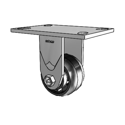 4 Series 2 Inch Wide Casters Top Plate Rigid with 3.25 x 2 Maxim Wheel
