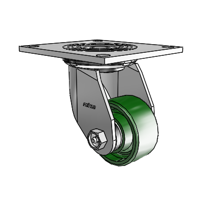 4 Series 1 1/2" Casters Top Plate Swivel Zinc with 3 x 1.5 Cast Iron Wheel
