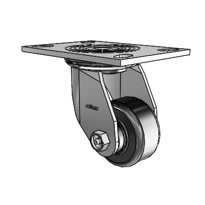4 Series 1 1/2" Casters Top Plate Swivel Zinc with 3 x 1.5 Phenolic Wheel