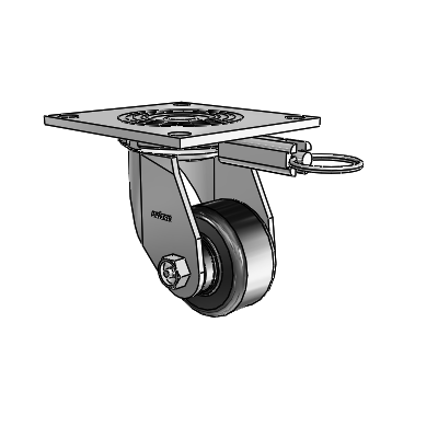 4 Series 1 1/2" Casters Top Plate Swivel Zinc with 3 x 1.5 Phenolic Wheel
