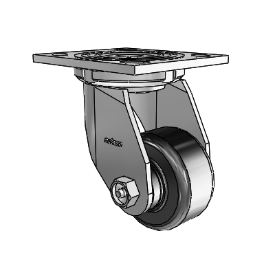 4 Series 1 1/2" Casters Top Plate Swivel Zinc with 3 x 1.5 Phenolic Wheel