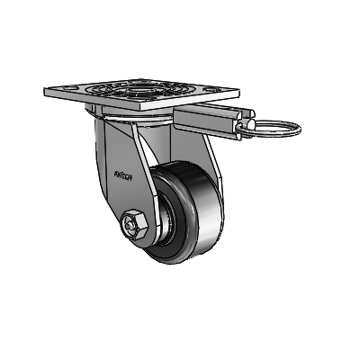 4 Series 1 1/2" Casters Top Plate Swivel Zinc with 3 x 1.5 Phenolic Wheel