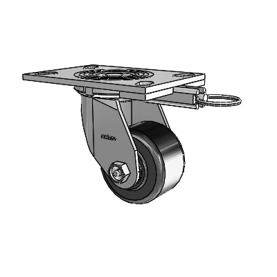 4 Series 2 Inch Wide Top Plate Swivel Caster with 3.25 x 2 Phenolic Wheel