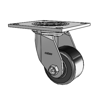 4 Series 2 Inch Wide Top Plate Swivel Caster with 3.25 x 2 Phenolic Wheel