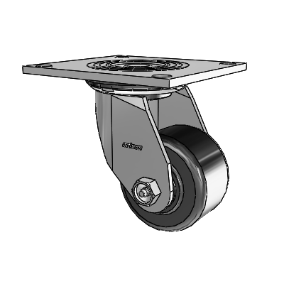 4 Series 2 Inch Wide Top Plate Swivel Caster with 3.25 x 2 Phenolic Wheel