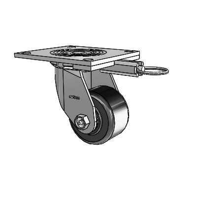 4 Series 2 Inch Wide Top Plate Swivel Caster with 3.25 x 2 Phenolic Wheel