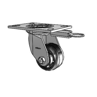 4 Series 2 Inch Wide Top Plate Swivel Caster with 3.25 x 2 Maxim Wheel