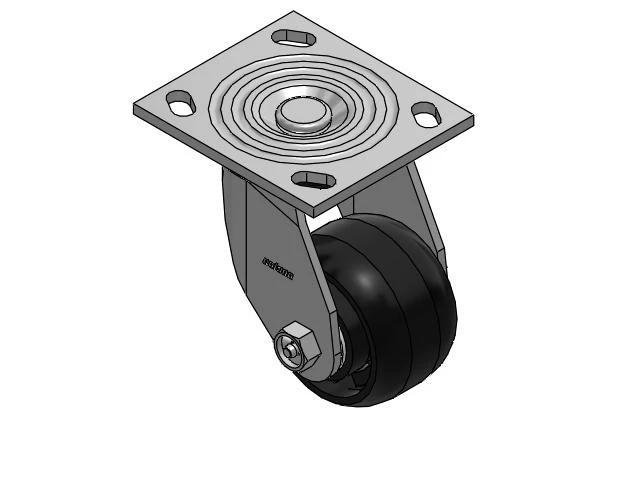 4 Series 2 Inch Wide Top Plate Swivel Caster with 3.25 x 2 Maxim Wheel