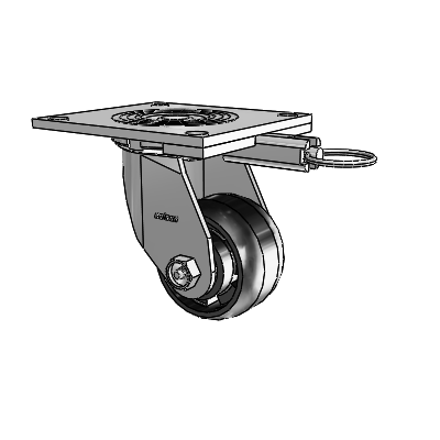 4 Series 2 Inch Wide Top Plate Swivel Caster with 3.25 x 2 Maxim Wheel