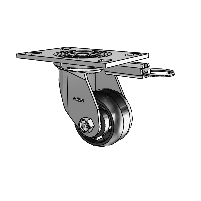 4 Series 2 Inch Wide Top Plate Swivel Caster with 3.25 x 2 Maxim Wheel