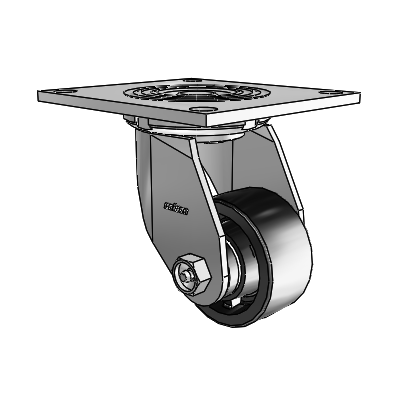 4 Series 1 1/2" Casters Top Plate Swivel Zinc with 3 x 1.5 Polyolefin Wheel