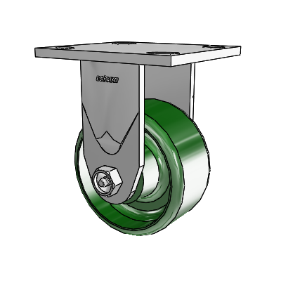4 Series 2 Inch Wide Casters Top Plate Rigid with 4 x 2 Cast Iron Wheel