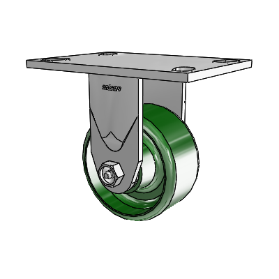 4 Series 2 Inch Wide Casters Top Plate Rigid with 4 x 2 Cast Iron Wheel