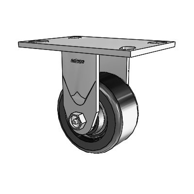 4 Series 2 Inch Wide Casters Top Plate Rigid with 4 x 2 Phenolic Wheel