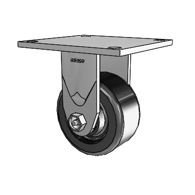 4 Series 2 Inch Wide Casters Top Plate Rigid with 4 x 2 Phenolic Wheel