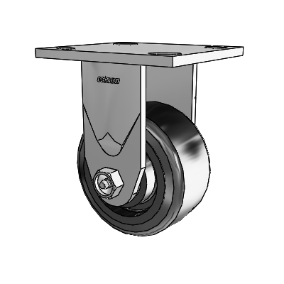 4 Series 2 Inch Wide Casters Top Plate Rigid with 4 x 2 Trans-forma LT (Flat) Wheel