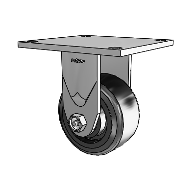 4 Series 2 Inch Wide Casters Top Plate Rigid with 4 x 2 Trans-forma LT (Flat) Wheel