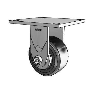 4 Series 2 Inch Wide Casters Top Plate Rigid with 4 x 2 Trans-forma LT (Flat) Wheel