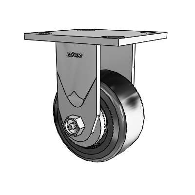 4 Series 2 Inch Wide Casters Top Plate Rigid with 4 x 2 Trans-forma LT (Flat) Wheel