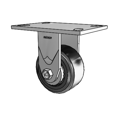 4 Series 2 Inch Wide Casters Top Plate Rigid with 4 x 2 Trans-forma LT (Flat) Wheel