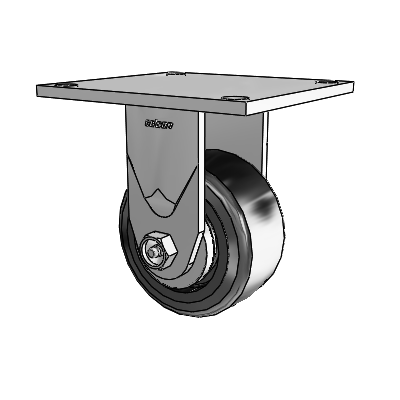 4 Series 2 Inch Wide Casters Top Plate Rigid with 4 x 2 Trans-forma LT (Flat) Wheel