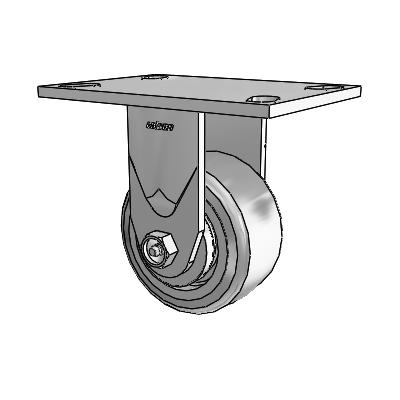 4 Series 2 Inch Wide Casters Top Plate Rigid with 4 x 2 Trans-forma (Flat) Wheel