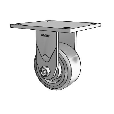 4 Series 2 Inch Wide Casters Top Plate Rigid with 4 x 2 Trans-forma (Flat) Wheel