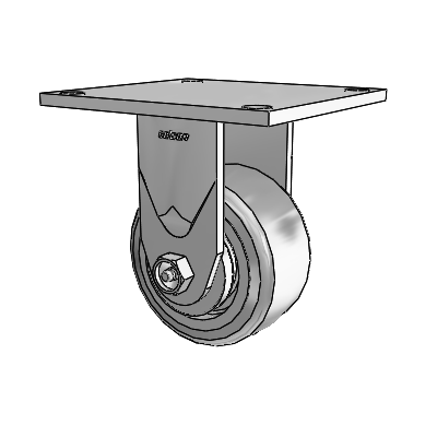 4 Series 2 Inch Wide Casters Top Plate Rigid with 4 x 2 Trans-forma (Flat) Wheel