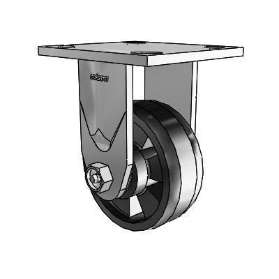4 Series 1 1/2" Casters Top Plate Rigid Zinc with 4 x 1.5 Maxim Wheel