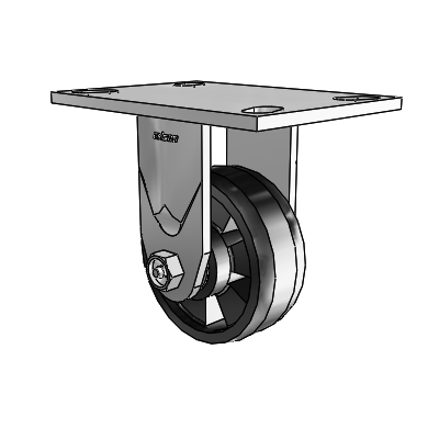 4 Series 1 1/2" Casters Top Plate Rigid Zinc with 4 x 1.5 Maxim Wheel