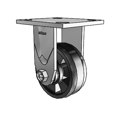 4 Series 1 1/2" Casters Top Plate Rigid Zinc with 4 x 1.5 Maxim Wheel