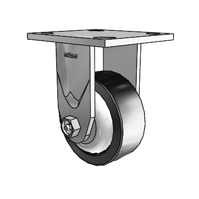 4 Series 1 1/2" Casters Top Plate Rigid Zinc with 4 x 1.5 Polyolefin Wheel