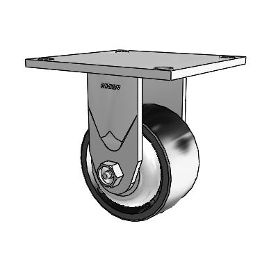 4 Series 2 Inch Wide Casters Top Plate Rigid with 4 x 2 Polyolefin Wheel