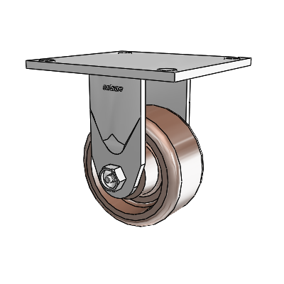 4 Series 2 Inch Wide Casters Top Plate Rigid with 4 x 2 Thermo Wheel