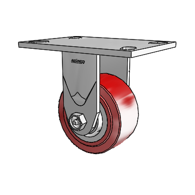 4 Series 2 Inch Wide Casters Top Plate Rigid with 4 x 2 Polyurethane HI-TECH Wheel