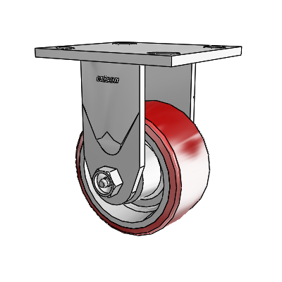 Série 4 : roulettes de 2 pouces de large, plaque supérieure rigide, avec 4 roues Moldon en polyuréthane (noyau en aluminium) de type 2