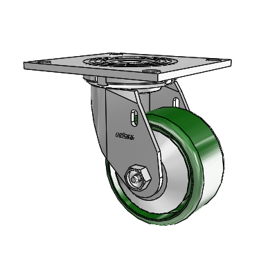 4 Series 2 Inch Wide Top Plate Swivel Caster with 4 x 2 Cast Iron Wheel