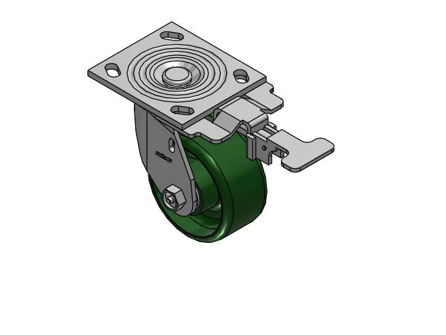 4 Series 2 Inch Wide Top Plate Swivel Caster with 4 x 2 Cast Iron Wheel