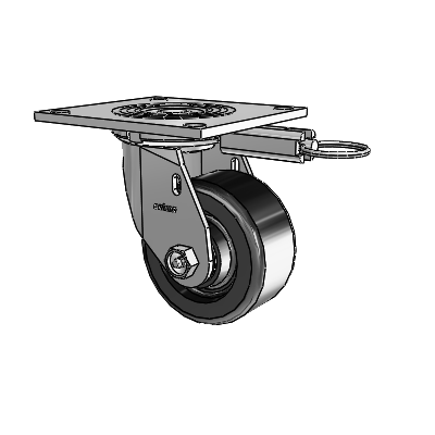 4 Series 2 Inch Wide Top Plate Swivel Caster with 4 x 2 Phenolic Wheel