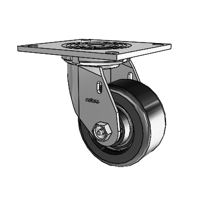 4 Series 2 Inch Wide Top Plate Swivel Caster with 4 x 2 Phenolic Wheel