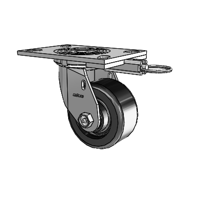 4 Series 2 Inch Wide Top Plate Swivel Caster with 4 x 2 Phenolic Wheel