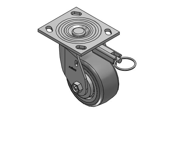 4 Series 2 Inch Wide Top Plate Swivel Caster Caster with 4 x 2 Trans-forma (Flat) Wheel