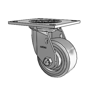 4 Series 2 Inch Wide Top Plate Swivel Caster Caster with 4 x 2 Trans-forma (Flat) Wheel