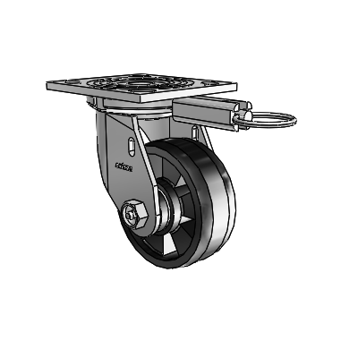 4 Series 1 1/2" Casters Top Plate Swivel Zinc with 4 x 1.5 Maxim Wheel